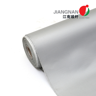 Telas de ignifugación de la fibra de vidrio del silicón de Grey Color 0.4m m usadas en el humo Curtaines