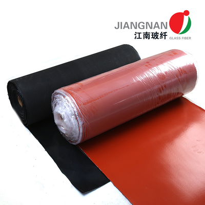 Cortina a prueba de fuego de fibra de vidrio de tela recubierta de silicona Resiste temperaturas de hasta 260 ° C