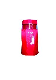 Color rojo de los productos de la protección de la seguridad del poliéster de la cubierta cilíndrica del extintor