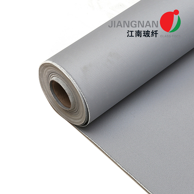 La PU cubrió la tela 0.5m m Grey Satin de la fibra de vidrio de las chaquetas del aislamiento térmico
